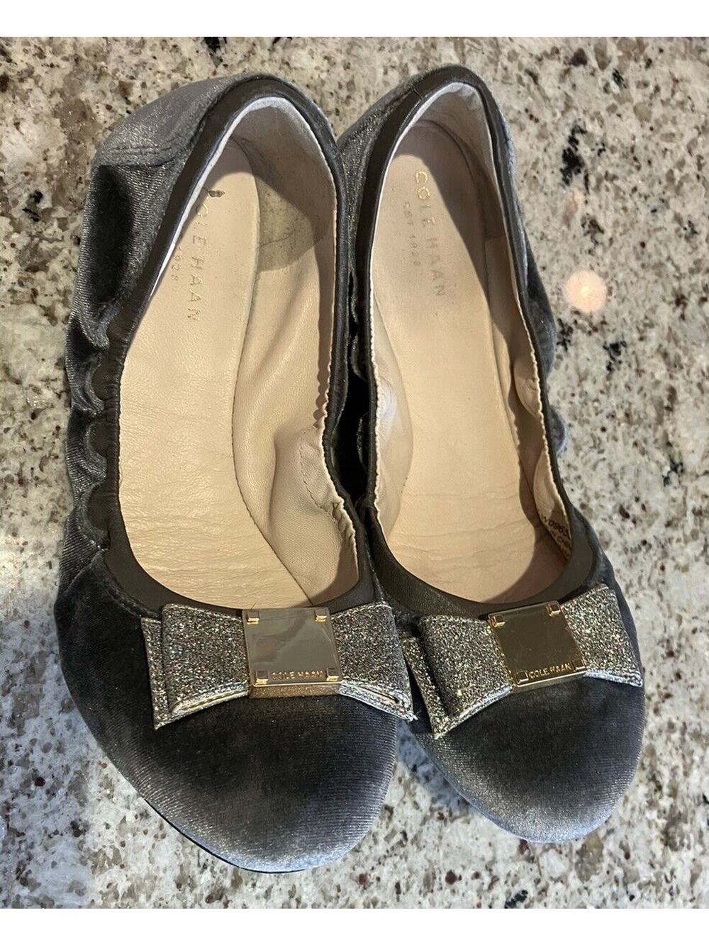 COLE HAAN Grand .OS Women's Tali Velvet Ballet Flats Shoes Size 8.5 B